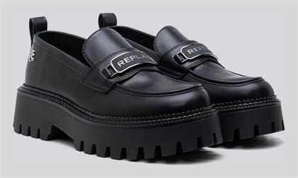 Replay Γυναικεία Loafers σε Μαύρο Χρώμα από το CasualShoes