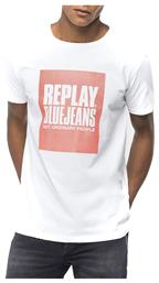Replay Not Ordinary People Ανδρικό T-shirt Λευκό Με Στάμπα από το New Cult