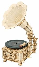 Robotime Παιχνίδι Κατασκευών Ξύλινo Classical Gramophone Ηλεκτρικό για Παιδιά 14+ Ετών από το GreekBooks