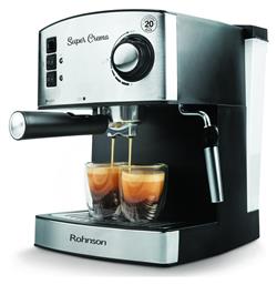 Rohnson R-980 Μηχανή Espresso 850W Πίεσης 20bar Ασημί από το Public