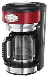 Russell Hobbs Retro Ribbon Καφετιέρα Φίλτρου 1000W Red από το Public