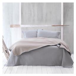 Rythmos Jazz Σετ Κουβερλί Υπέρδιπλο Microsatin 01 Grey-Beige 220x240cm