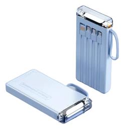 S106 Power Bank 10000mAh 20W με Θύρα USB-A και Θύρα USB-C Μπλε