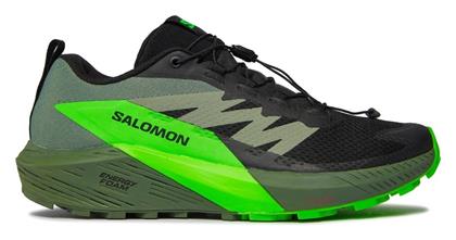 Salomon Sense Ride 5 Ανδρικά Trail Black / Laurel Wreath / Green Gecko