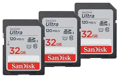 Sandisk Ultra 3-Pack SDHC 32GB Class 10 U1 UHS-I