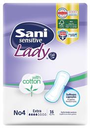 Sani Sensitive Lady Extra No4 Γυναικείες Σερβιέτες Ακράτειας Κανονικής Ροής 4 Σταγόνες 16τμχ από το Pharm24