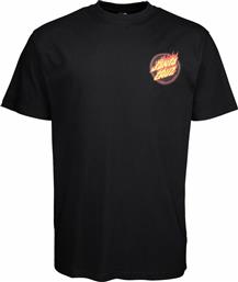 SANTA CRUZ T-Shirt Flaming Japanese Dot T-Shirt Black