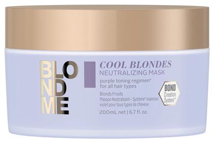 Schwarzkopf Μάσκα Μαλλιών BlondMe Cool Blondes Neutralizing Cool Blondes Neutralizing για Προστασία Χρώματος 200ml από το Letif