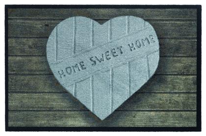 Sdim Πατάκι Εισόδου Mondial 003 Heart Home Sweet Home Μαύρο-Γκρι 50x75cm