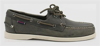 Sebago Δερμάτινα Ανδρικά Boat Shoes σε Γκρι Χρώμα από το CasualShoes