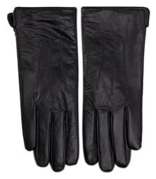 Semi Line Μαύρα Γυναικεία Δερμάτινα Γάντια
