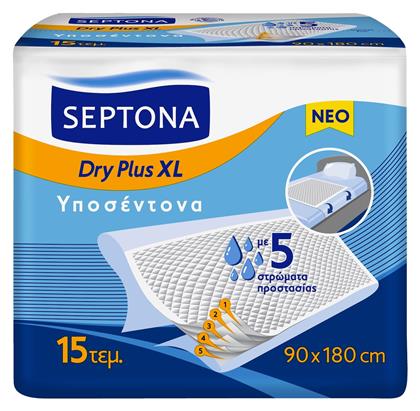 Septona Dry Plus XL Υποσέντονα Ακράτειας 5 Σταγόνων 90x180cm 15τμχ από το ΑΒ Βασιλόπουλος