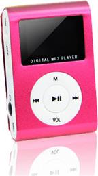 Setty Portable Mini MP3 Player με Οθόνη LCD 1'' Φούξια