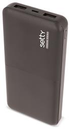 Setty SPB10B Power Bank 10000mAh με 2 Θύρες USB-A Μαύρο από το e-shop