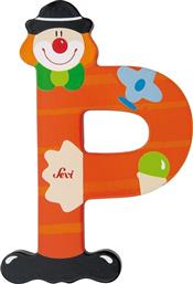 Sevi Bebe Διακοσμητικό Γράμμα Πορτοκαλί από Ξύλο Κλόουν Ρ 7x0.5x9εκ. από το Toyscenter