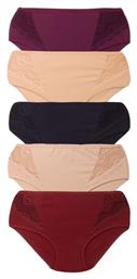 Sexen Βαμβακερά Γυναικεία Slip MultiPack Blue/Purple/LIght Beige/Beige/Bordeaux