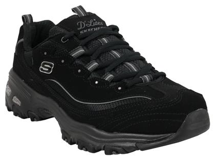 Skechers D'Lites Γυναικεία Chunky Sneakers Μαύρα από το MybrandShoes