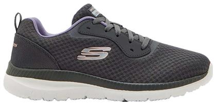 Skechers Mesh Lace Up Γυναικεία Αθλητικά Παπούτσια Running Γκρι από το Outletcenter