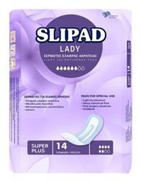 Slipad Lady Γυναικείες Σερβιέτες Ακράτειας Αυξημένης Ροής 6 Σταγόνες 14τμχ