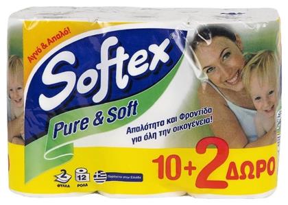 Softex Χαρτί Υγείας Pure & Soft 12 Ρολά 2 Φύλλων 62gr Κωδικός: 22499294 από το e-Fresh