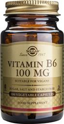 Solgar Vitamin B6 Βιταμίνη 100mg 100 φυτικές κάψουλες από το Pharm24