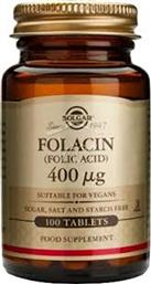 Solgar Folic Acid Βιταμίνη 400mcg 100 ταμπλέτες