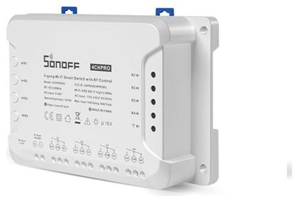 Sonoff 4CH PRO R3 Smart Ενδιάμεσος Διακόπτης με Wi-Fi και RF σε Λευκό Χρώμα από το e-shop