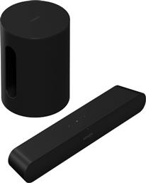 Sonos Ray & Sub Mini Soundbar με Ασύρματο Subwoofer Μαύρο