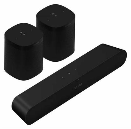 Sonos Σετ Ηχείων Home Cinema 5.0 Ray & 2x One SL Black