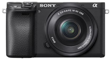 Sony Mirrorless Φωτογραφική Μηχανή α6400 Crop Frame Kit (E PZ 16-50mm F3.5-5.6 OSS) Black