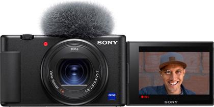 Sony ZV-1 Compact Φωτογραφική Μηχανή 20.1MP Οπτικού Ζουμ 2.7x με Οθόνη 3'' και Ανάλυση Video 4K UHD Μαύρη