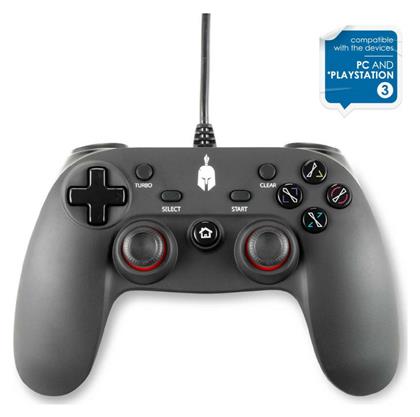 Spartan Gear Oplon Ενσύρματο Gamepad για PC / PS3 Μαύρο