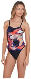 Speedo JungleBeast Μαύρο Αθλητικό Ολόσωμο Μαγιό με Ανοιχτή Πλάτη