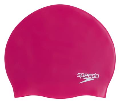 Speedo Plain Moulded Σκουφάκι Κολύμβησης Ενηλίκων από Σιλικόνη Ροζ