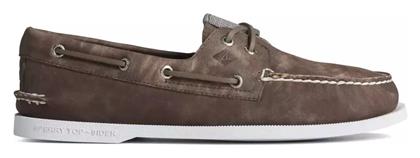 Sperry Top-Sider STS24521 Δερμάτινα Ανδρικά Boat Shoes σε Καφέ Χρώμα από το Z-mall