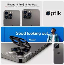 Spigen Optik Προστασία Κάμερας Tempered Glass Μαύρο για το iPhone 14 Pro / 14 Pro Max
