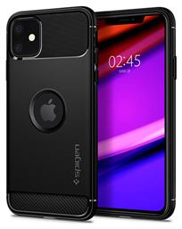 Spigen Rugged Armor Back Cover Σιλικόνης Matte Black (iPhone 11)