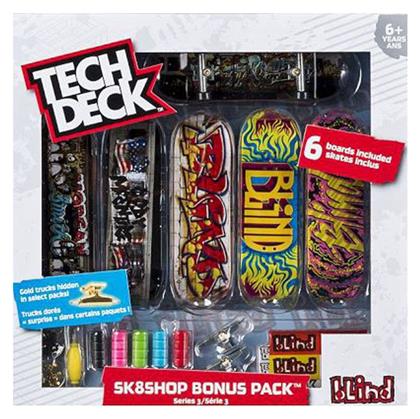 Spin Master Παιχνίδι Μινιατούρα TechDeck Sk8 Shop Bonus Pack για 6+ Ετών (Διάφορα Σχέδια) 1τμχ