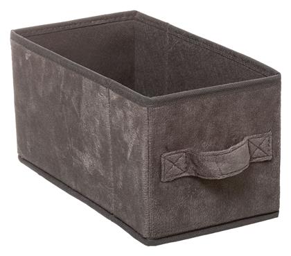 Spitishop F-V Velvet Storage Καλάθι Αποθήκευσης Υφασμάτινο Γκρι 15x31x15cm