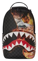 Sprayground Shark Fire Check Γυναικείο Σακίδιο Πλάτης Αδιάβροχο