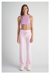 SugarFree Γυναικείο Αθλητικό Crop Top Αμάνικο Ροζ