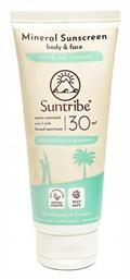 Suntribe Mineral Sunscreen Αδιάβροχη Αντηλιακή Κρέμα Προσώπου και Σώματος SPF30 100ml