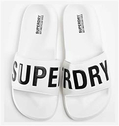 Superdry Ανδρικά Slides Λευκά από το Outletcenter