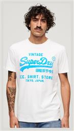 Superdry Ανδρικό T-shirt Κοντομάνικο Λευκό από το Spartoo