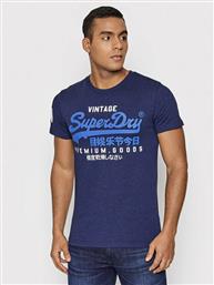 Superdry Ανδρικό T-shirt Navy Μπλε με Στάμπα από το Spartoo