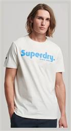 Superdry Αθλητικό Ανδρικό T-shirt Λευκό με Λογότυπο