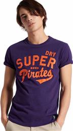 Superdry Collegiate Graphic Ανδρικό T-shirt Μωβ Με Στάμπα από το Z-mall