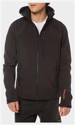 Superdry 'hooded Ανδρικό Χειμωνιάτικο Μπουφάν Softshell Αδιάβροχο και Αντιανεμικό Μαύρο