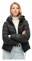 Superdry Κοντό Γυναικείο Puffer Μπουφάν για Χειμώνα Black από το Spartoo