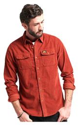 Superdry Ovin Trailsman Ανδρικό Πουκάμισο Μακρυμάνικo Κοτλέ Πορτοκαλί